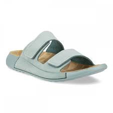 Womens Ecco 2nd Cozmo Slip-On Adjustable Strap (Velcro) Sandal 206823-02400 Ice Flower