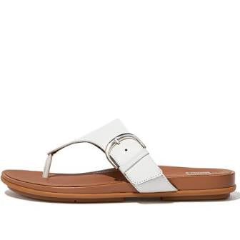Fit Flop Gracie Slim Midsole Toe Post DE6-194 Urban White - SIZE 9 ONLY - 20% OFF