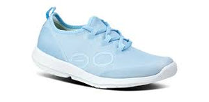 Womens Oofos Oomg Sport Lace Sneaker 5076-WHTCAR White/Carolina Blue