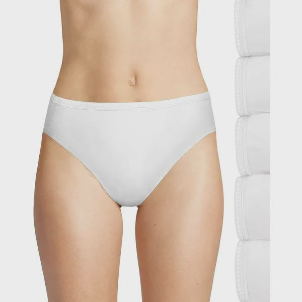 Hanes 6-Pack Cotton Panty - Hi-Cut - White – Johnson's Fashion and