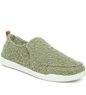 Womens Vionic Venice "Malibu" Slip-On Boucle Knit Sneaker - Army Green