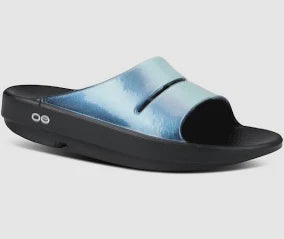 Womens Oofos Ooahh Luxe Slide Sandal 1101-ATL Atlantis