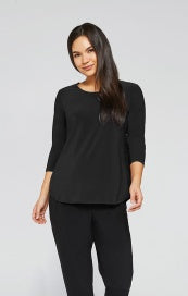 Sympli Go To Classic Relax 3/4 Sleeve T 22110R-2-BLK Black
