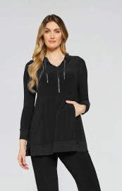 Sympli Long Sleeve Motion Hoodie 22245-3 Black - 1 ONLY SIZE 10 - 20% OFF