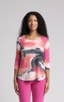 Sympli Go To Classic Relax 3/4 Sleeve T 22110RP-2 Marble Print