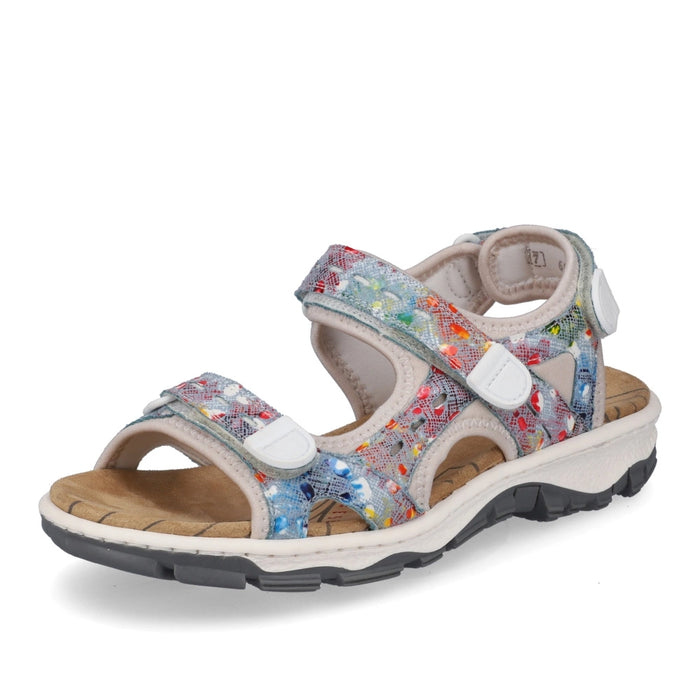 Womens Rieker Backstrap Sandal with Adjustable Straps 68872-91 Floral Combo - 1 ONLY SIZE 37 (6-6.5) - 20% OFF